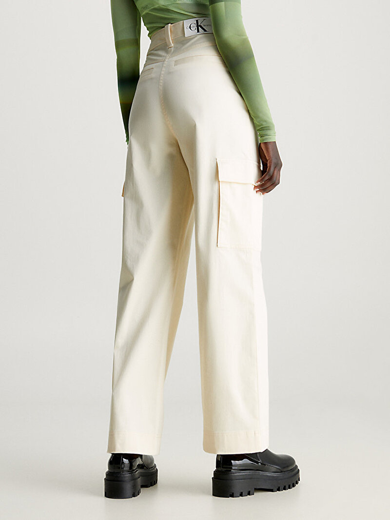 Calvin Klein Krem Renkli Kadın Cargo Pantolon