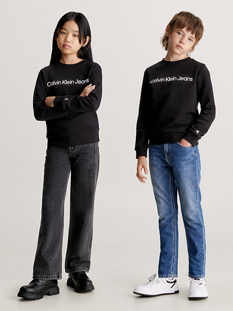 Calvin Klein Siyah Renkli Çocuk Unisex Regular Sweatshirt