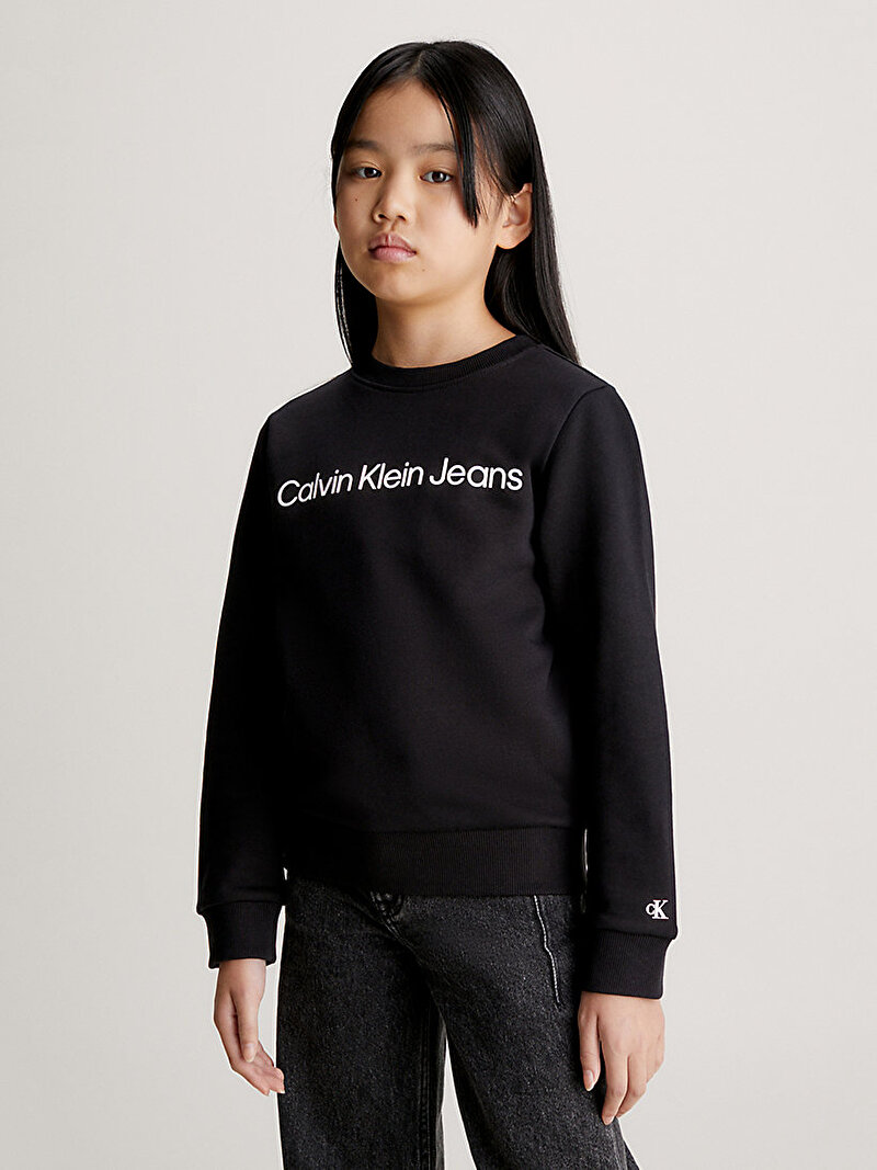 Calvin Klein Siyah Renkli Çocuk Unisex Regular Sweatshirt