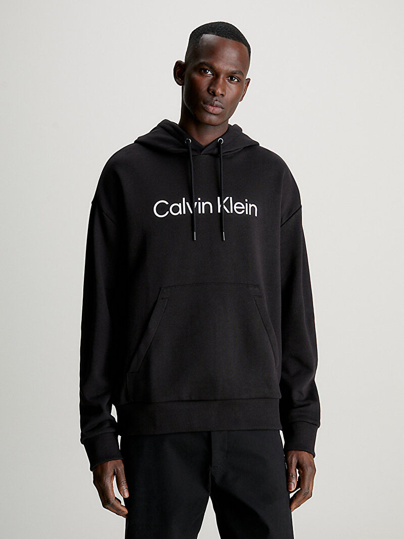 Calvin Klein Siyah Renkli Erkek Hero Logo Comfort Sweatshirt
