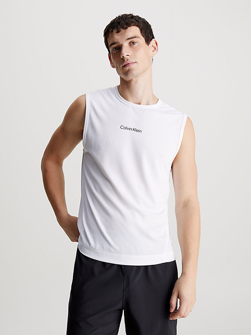 Calvin Klein Beyaz Renkli Erkek Tank Top
