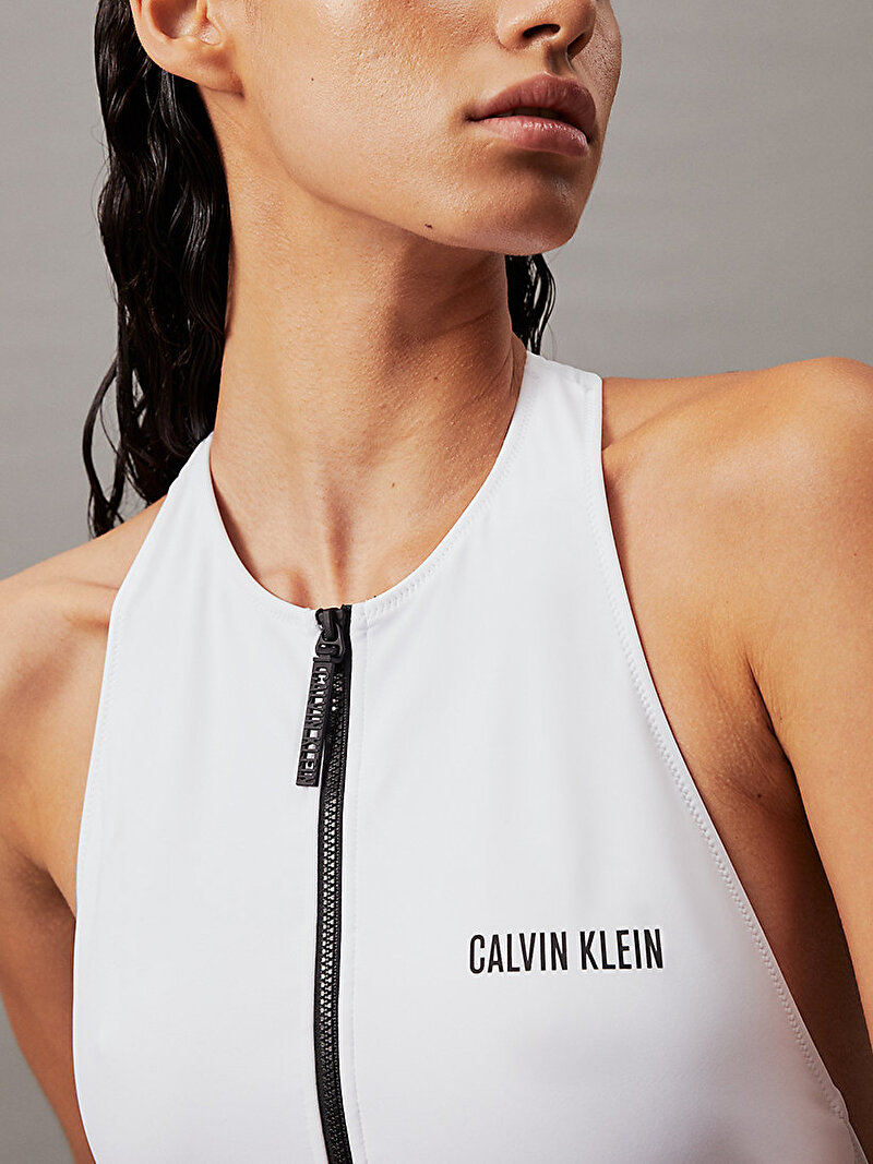 Calvin Klein Beyaz Renkli Kadın Racerback Mayo