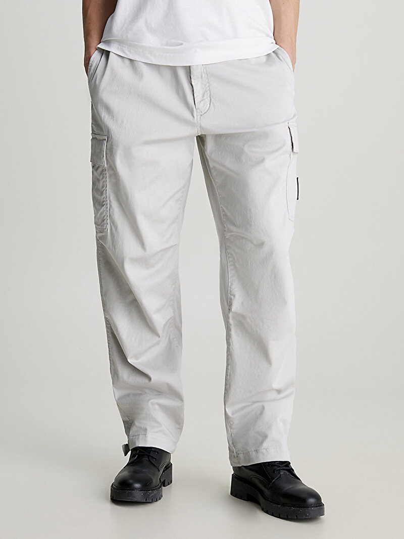 Calvin Klein Bej Renkli Erkek Straight Cargo Pantolon