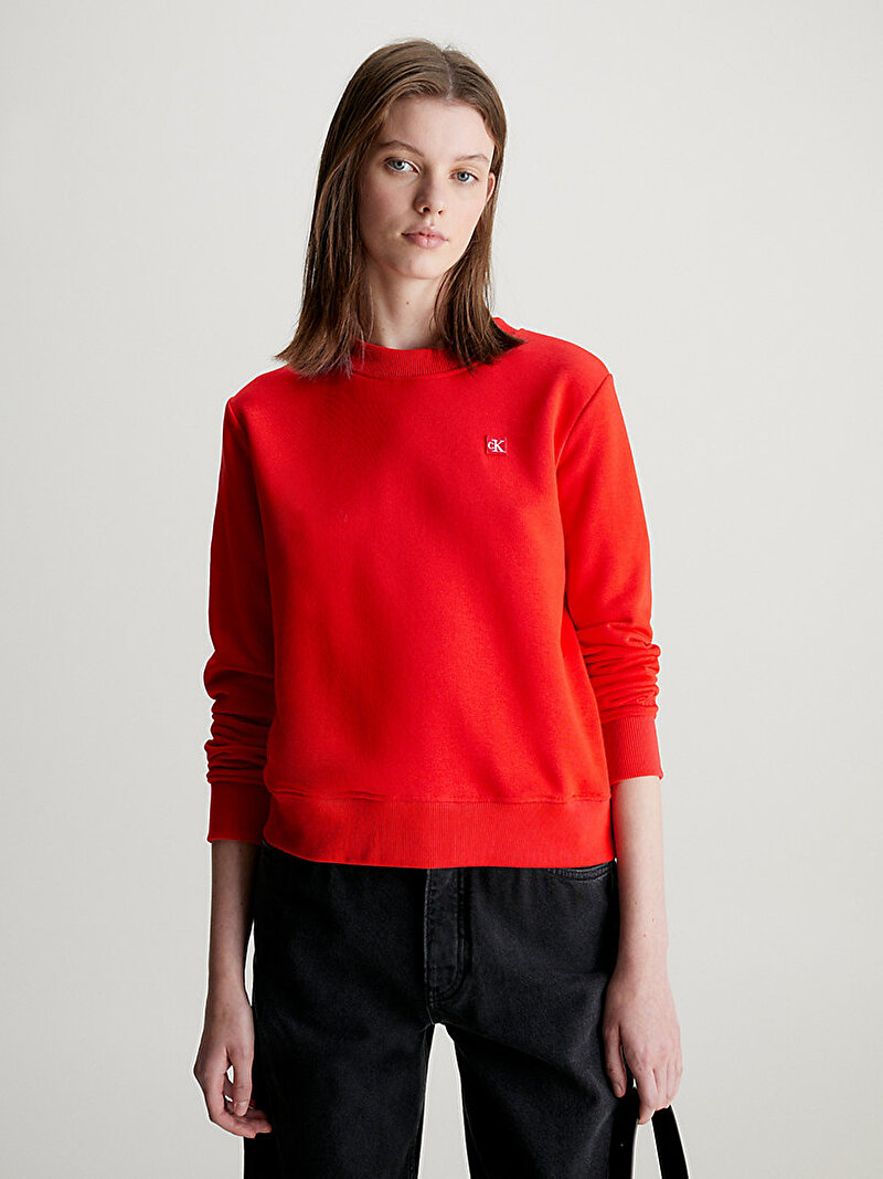 Calvin Klein Kırmızı Renkli Kadın Ck Embro Badge Sweatshirt