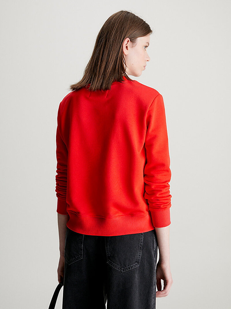 Calvin Klein Kırmızı Renkli Kadın Ck Embro Badge Sweatshirt