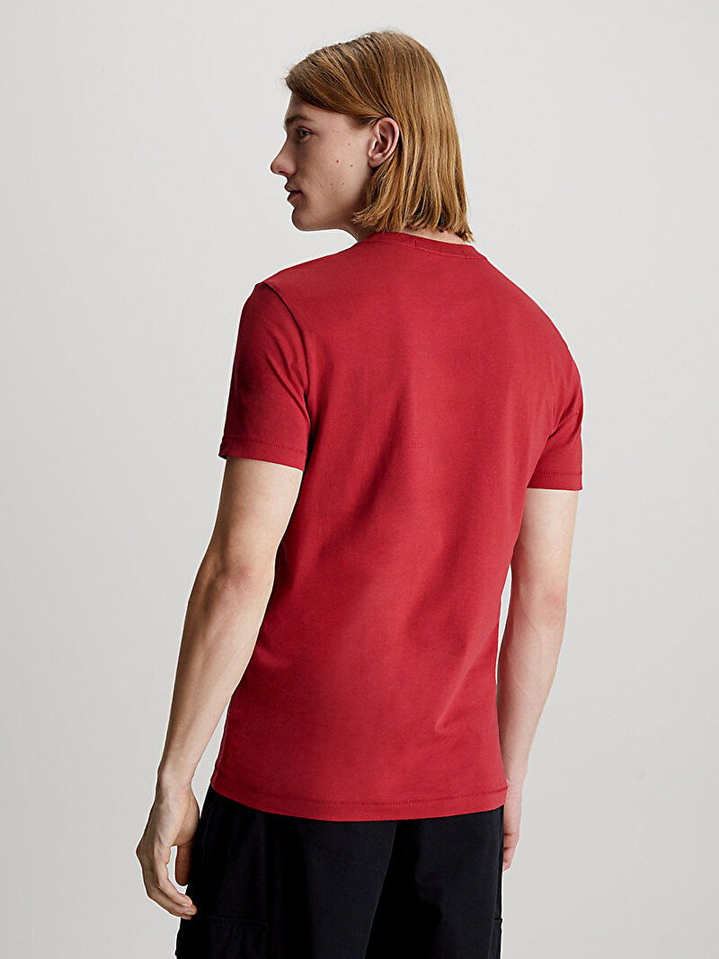 Calvin Klein Kırmızı Renkli Erkek Institutional Logo T-Shirt
