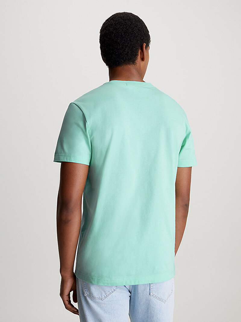 Calvin Klein Mavi Renkli Erkek Diffused Stacked T-Shirt