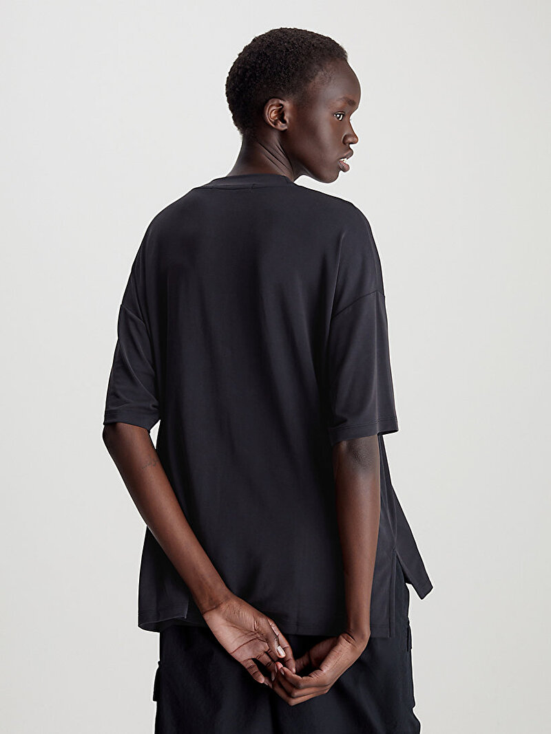 Calvin Klein Siyah Renkli Kadın Monologo Modal T-Shirt
