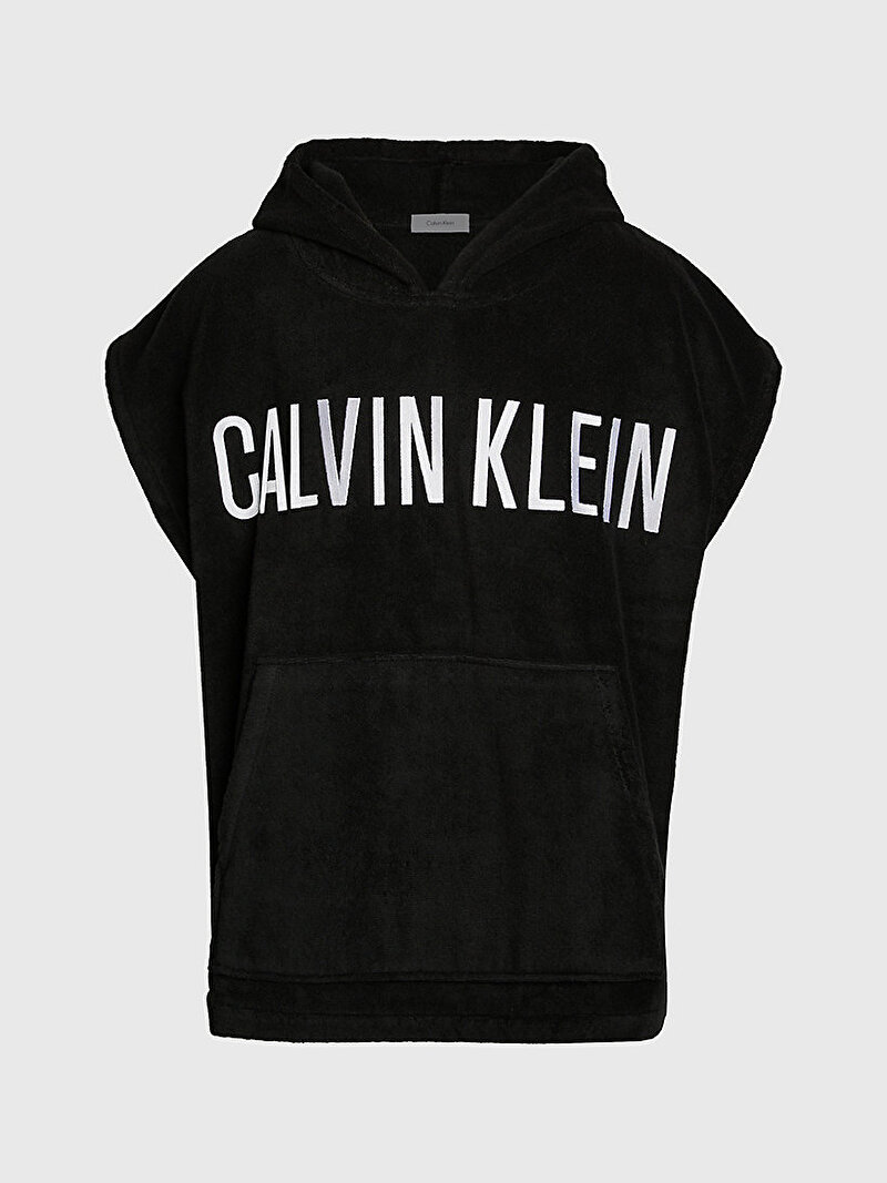 Calvin Klein Siyah Renkli Erkek Becah Towel Hoodie Sweatshirt