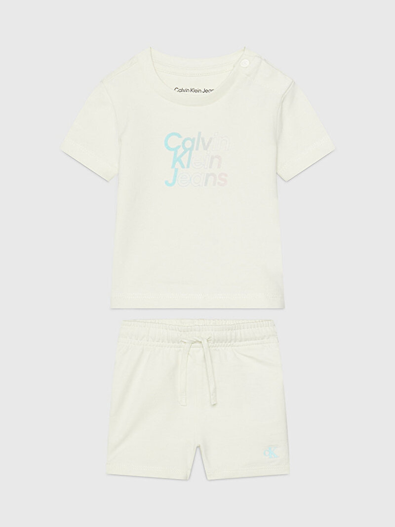 Calvin Klein Sarı Renkli Bebek Gradient Logo Set