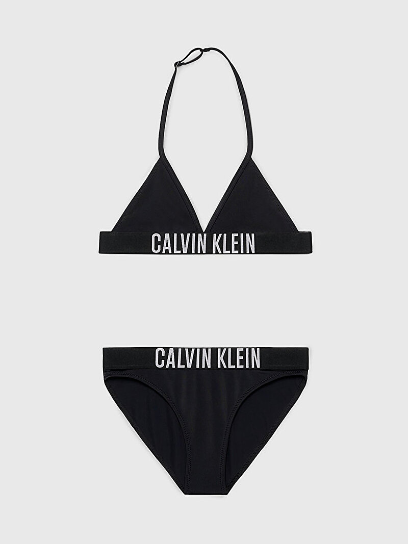 Calvin Klein Siyah Renkli Kız Çocuk Üçgen Bikini Set