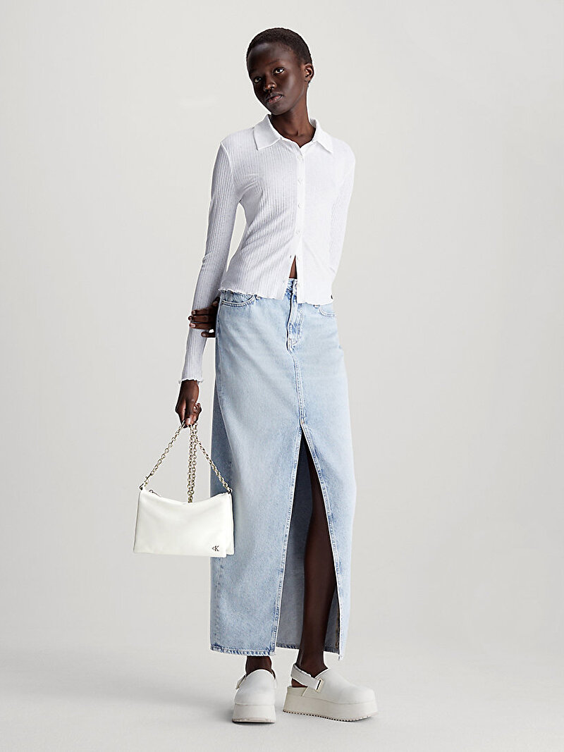 Calvin Klein Beyaz Renkli Kadın Micro Mono Chain Çanta