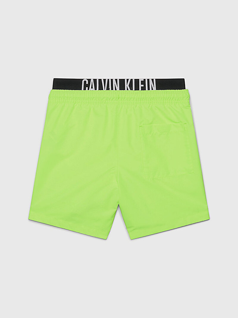 Calvin Klein Yeşil Renkli Erkek Medium Double Waistband Deniz Şortu