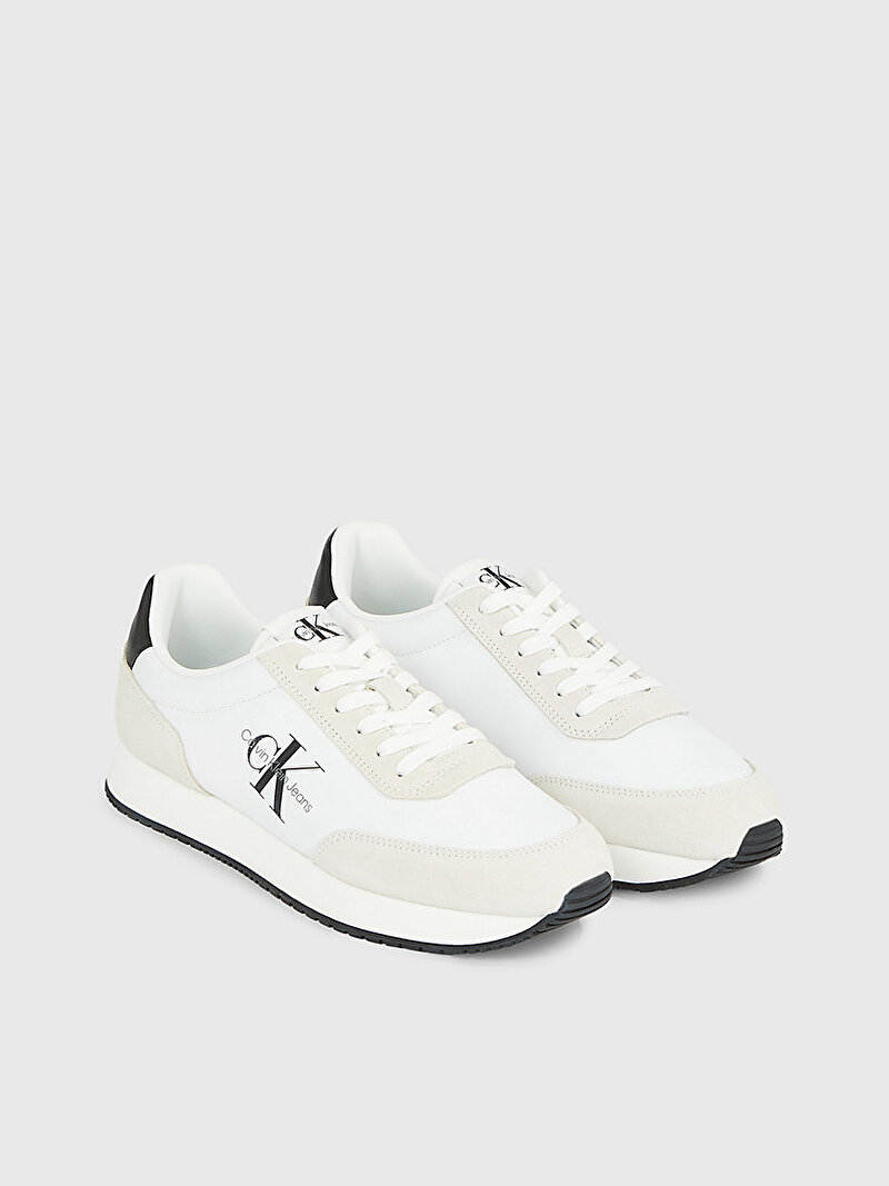 Calvin Klein Beyaz Renkli Erkek Retro Runner Sneaker