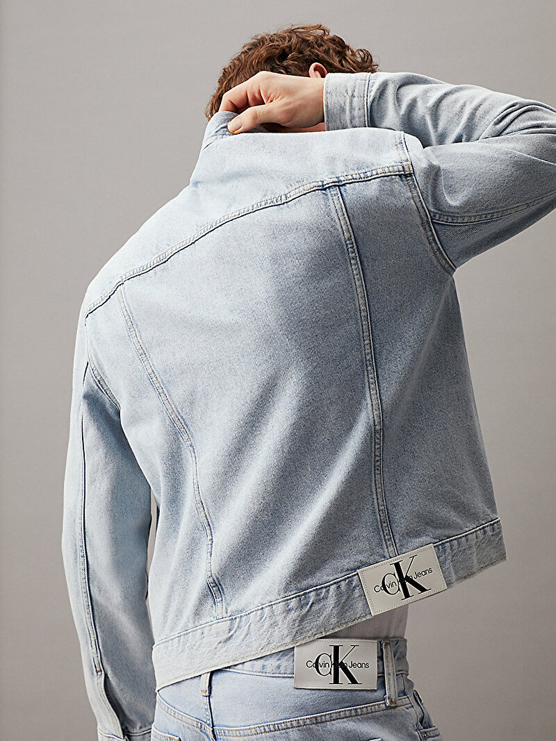 Calvin Klein Mavi Renkli Erkek Regular Denim Ceket