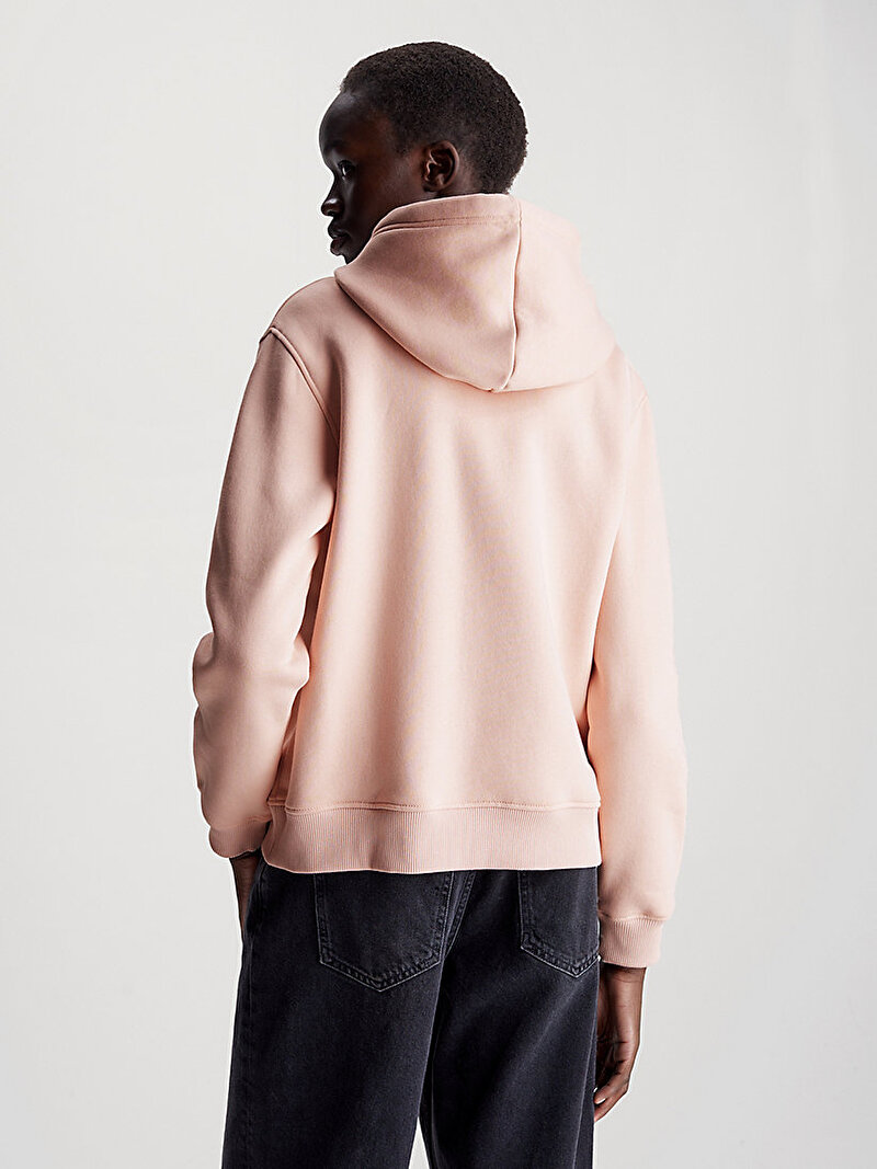 Calvin Klein Pembe Renkli Kadın Monologo Regular Hoodie Sweatshirt