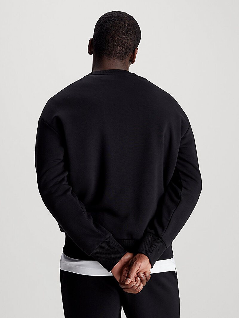 Calvin Klein Siyah Renkli Erkek Nano Logo Sweatshirt