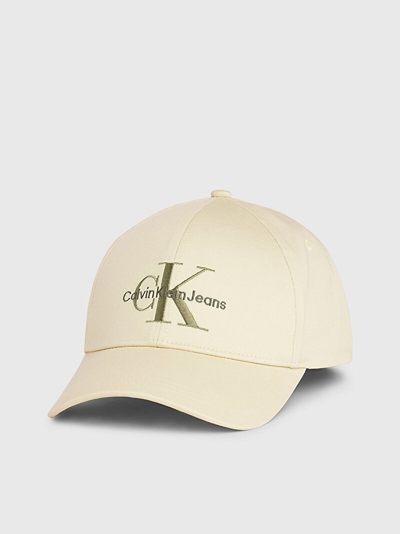 Calvin Klein Bej Renkli Erkek Monogram Şapka