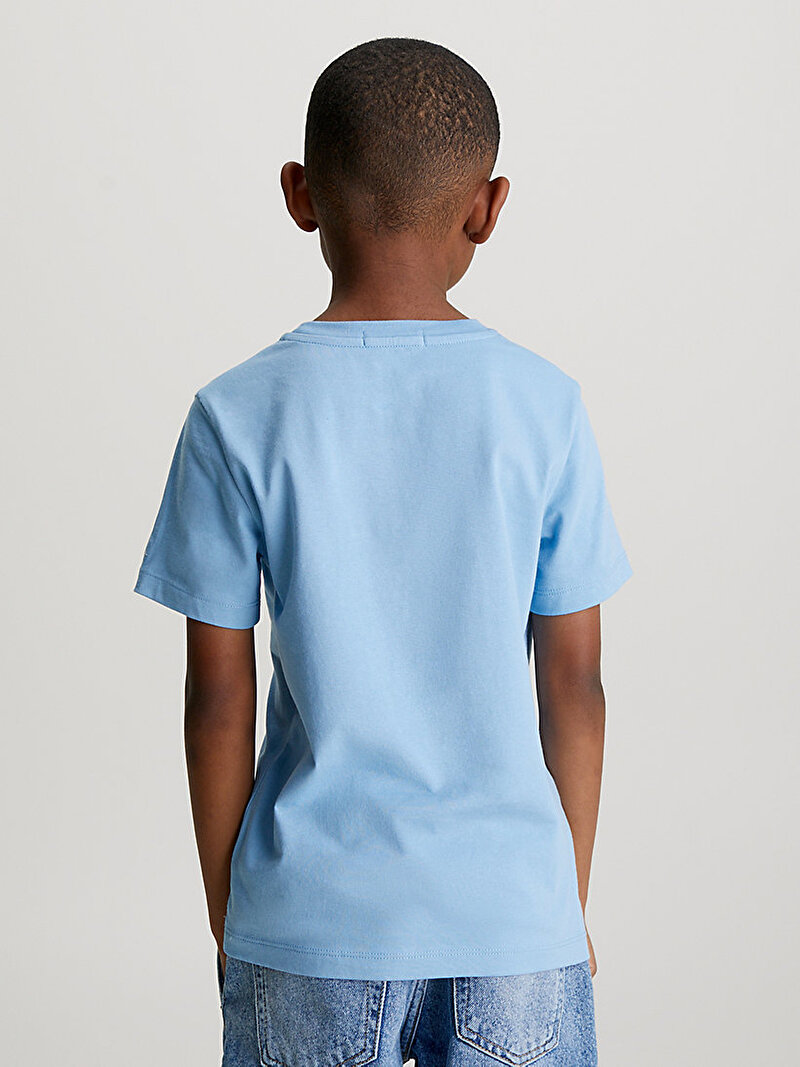 Calvin Klein Mavi Renkli Erkek Çocuk Ckj Stack Logo T-Shirt