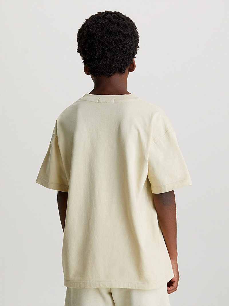Calvin Klein Sarı Renkli Erkek Çocuk 3D Raised T-Shirt