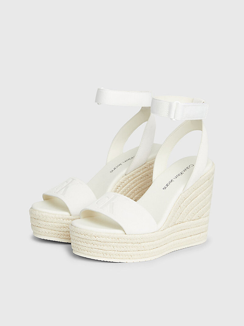 Calvin Klein Beyaz Renkli Kadın Wedge Sandalet