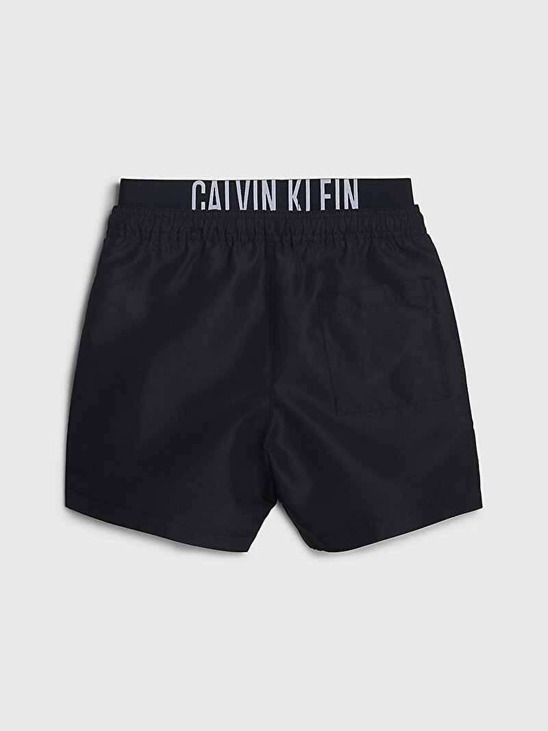 Calvin Klein Siyah Renkli Erkek Medium Double Waistband Deniz Şortu