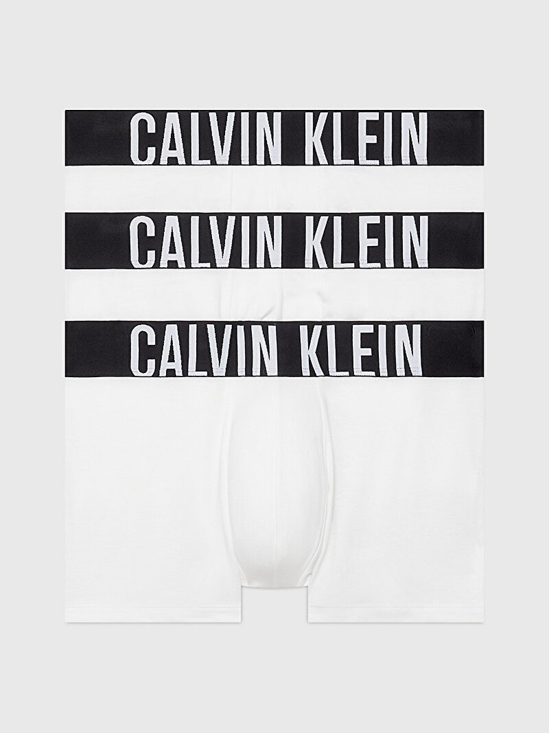 Calvin Klein Beyaz Renkli Erkek 3'Lü Trunk Boxer