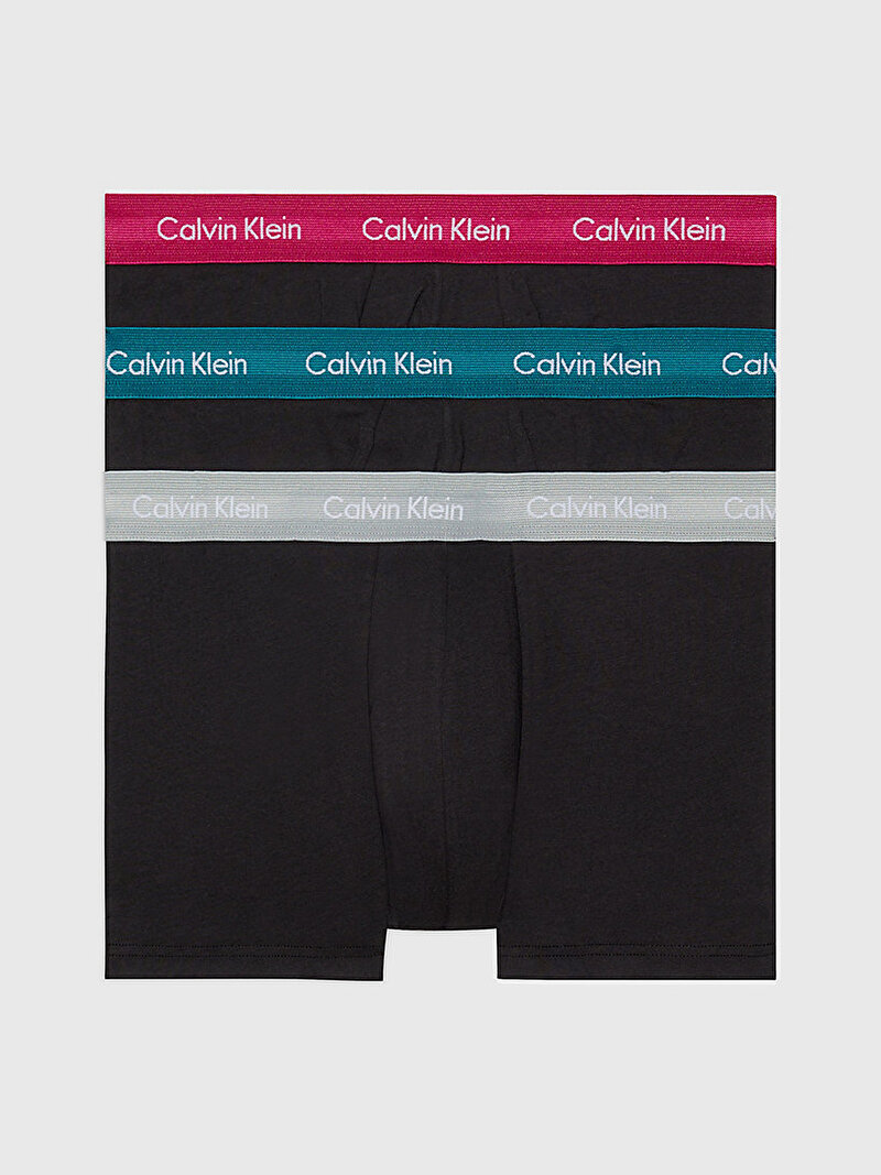 Calvin Klein Siyah Renkli Erkek 3'Lü Low Rise Trunk Boxer
