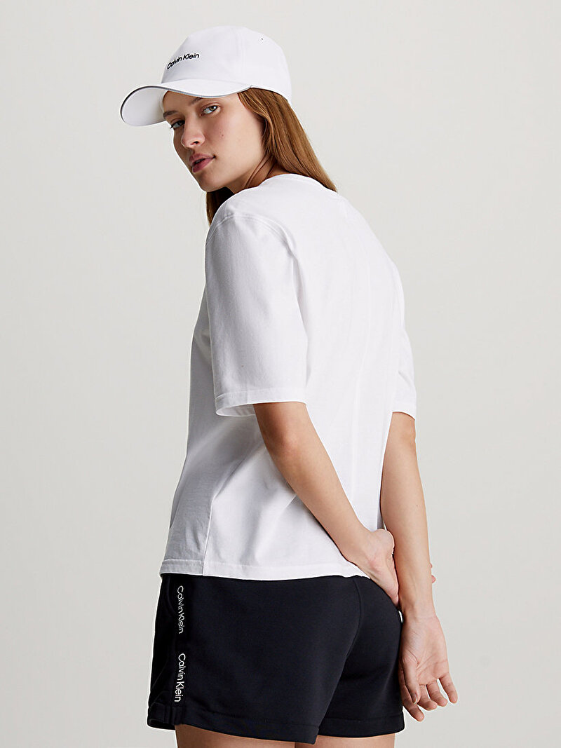 Calvin Klein Beyaz Renkli Kadın Performance T-Shirt