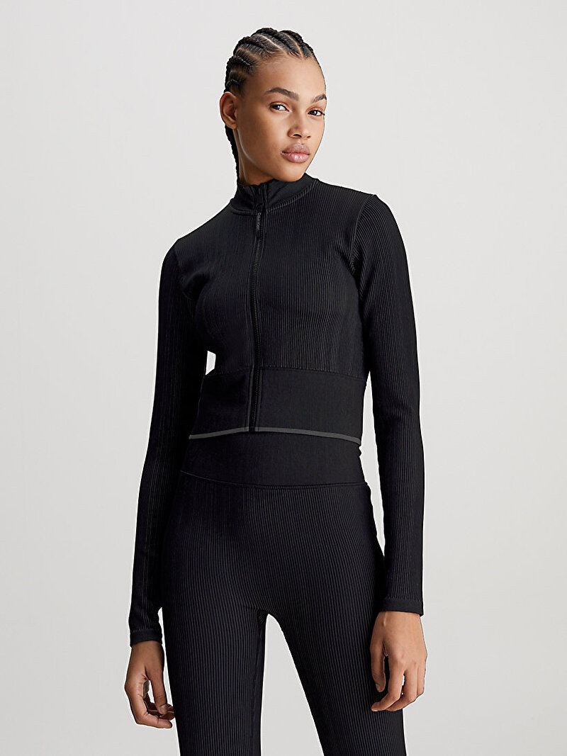 Calvin Klein Siyah Renkli Kadın Seamless Spor Ceket