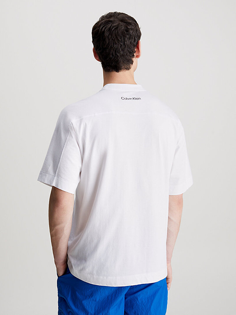 Calvin Klein Beyaz Renkli Erkek Performance T-Shirt