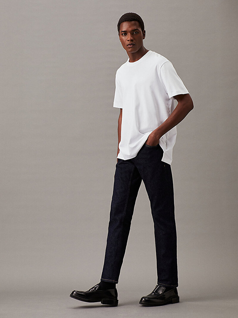 Calvin Klein Beyaz Renkli Erkek Modern Minimal Relax T-Shirt