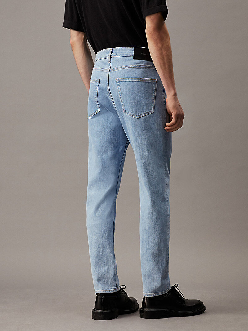 Calvin Klein Mavi Renkli Erkek Tapered Coolmax Jean Pantolon