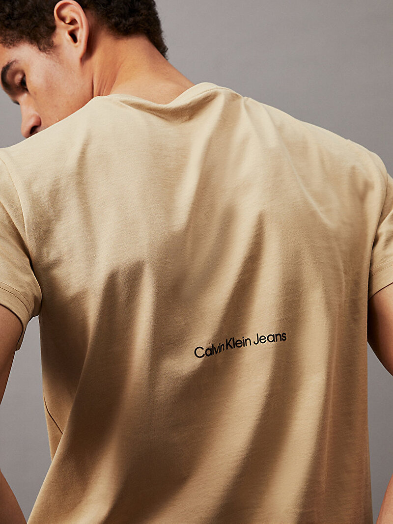 Calvin Klein Kahverengi Renkli Erkek Serenity Multi Graph T-Shirt