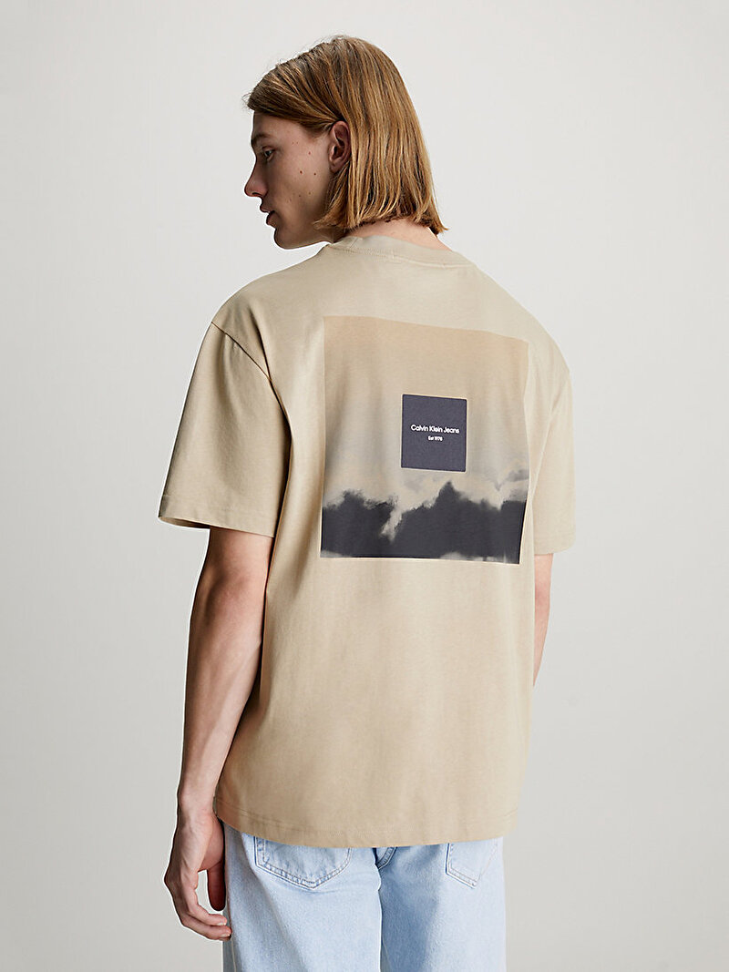 Calvin Klein Kahverengi Renkli Erkek Serenity Back Graph T-Shirt