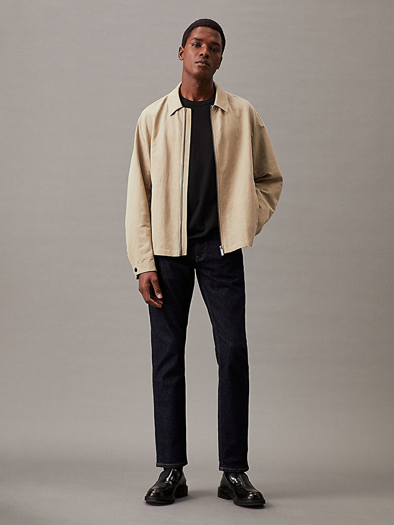 Calvin Klein Bej Renkli Erkek Linen Lyocell Cotton Ceket