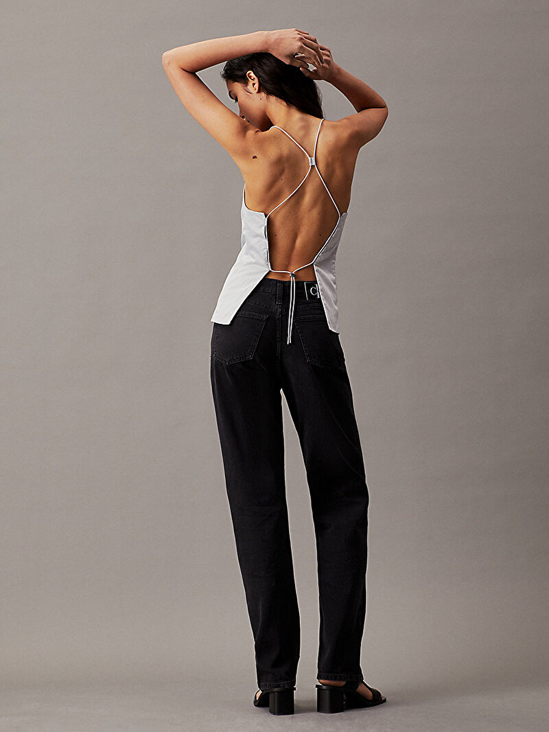 Calvin Klein Bej Renkli Kadın Back Tie Detail Bluz