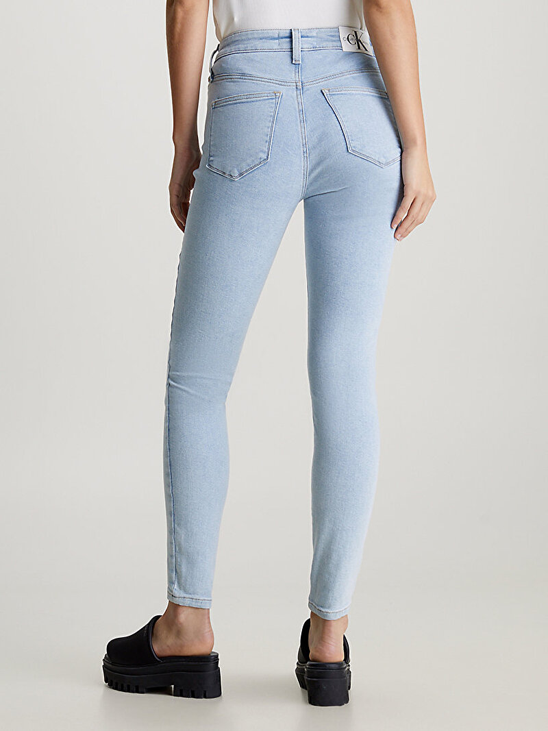 Calvin Klein Mavi Renkli Kadın Yüksek Bel Süper Skinny Jean Pantolon