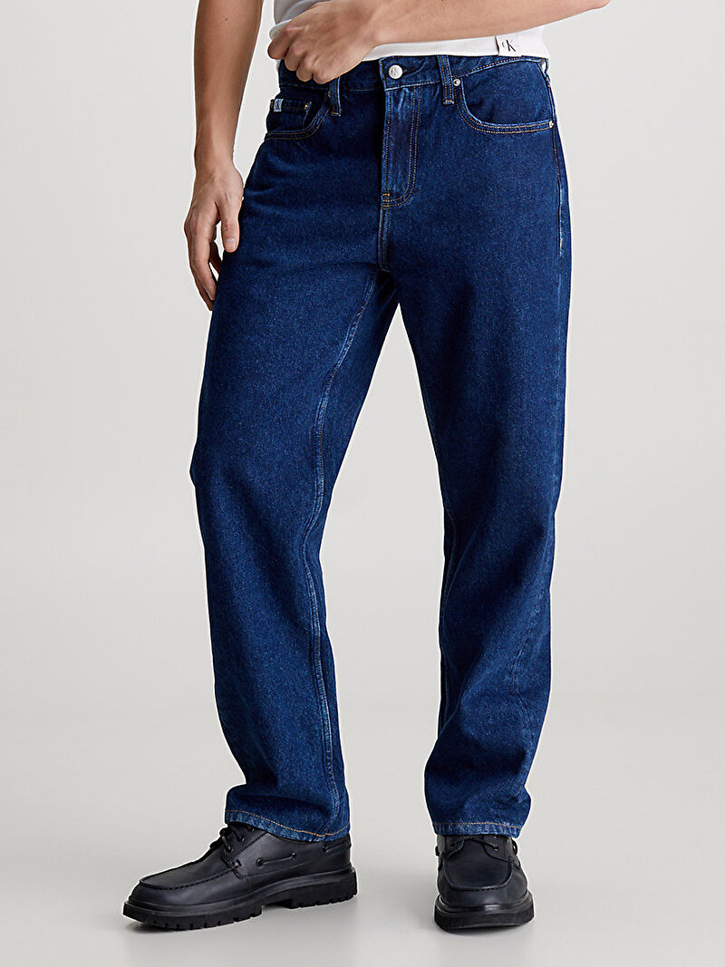 Calvin Klein Mavi Renkli Erkek 90's Straight Jean Pantolon