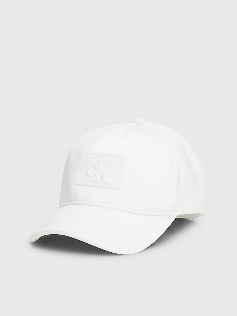 Calvin Klein Beyaz Renkli Erkek Çocuk Embossed Monogram Şapka