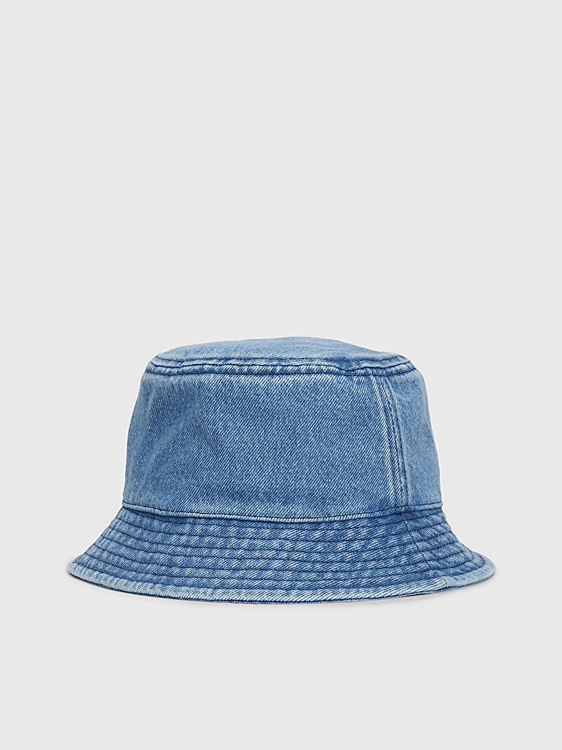 Calvin Klein Mavi Renkli Çocuk Unisex Denim Bucket Şapka