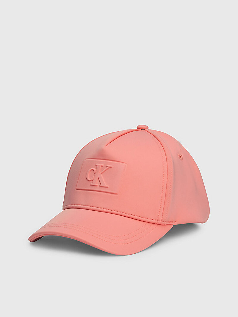 Calvin Klein Turuncu Renkli Kız Çocuk Embossed Monogram Şapka