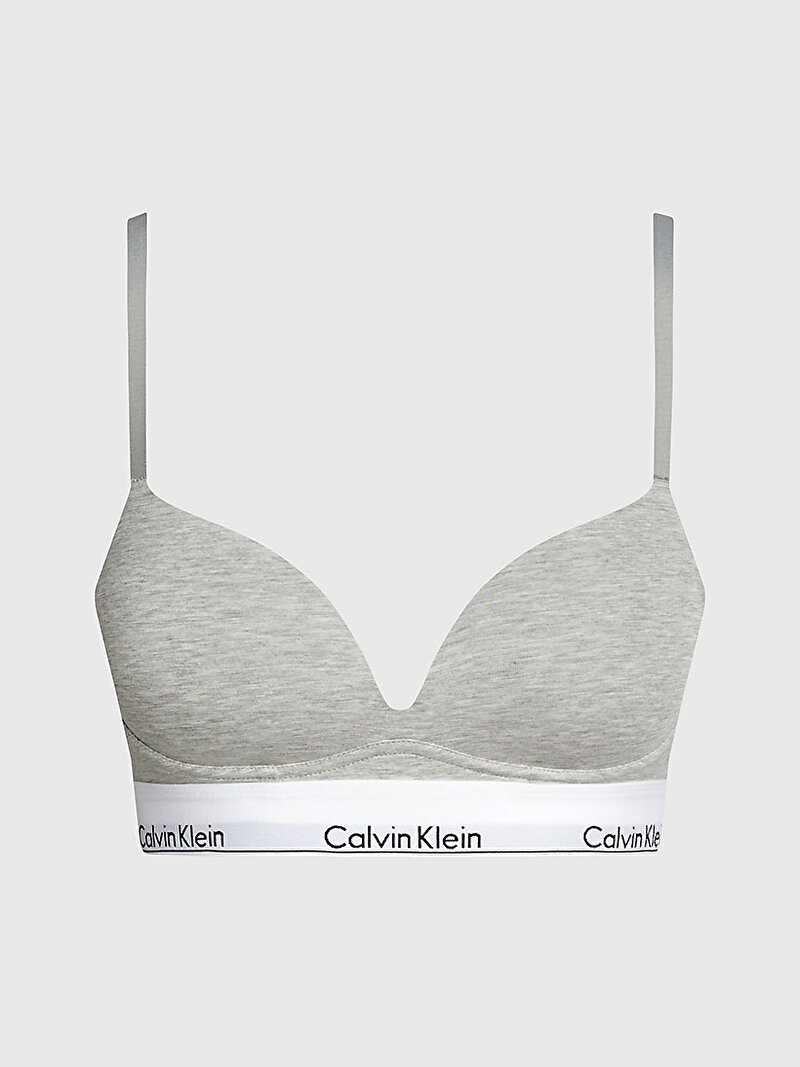 Calvin Klein Gri Renkli Kadın Push Up Plunge Bralet