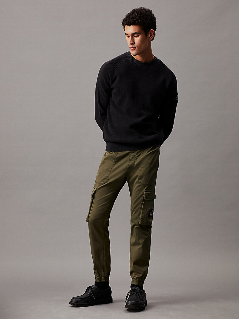 Calvin Klein Haki Renkli Erkek Skinny Washed Cargo Pantolon