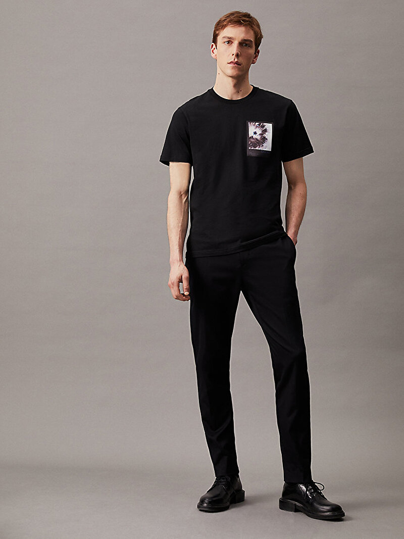 Calvin Klein Siyah Renkli Erkek Framed Flower Graphic T-Shirt