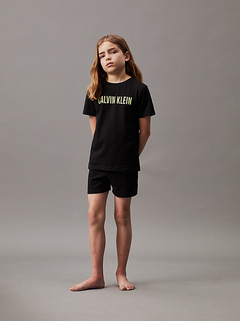 Calvin Klein Siyah Renkli Erkek Çocuk Knit Şort Set