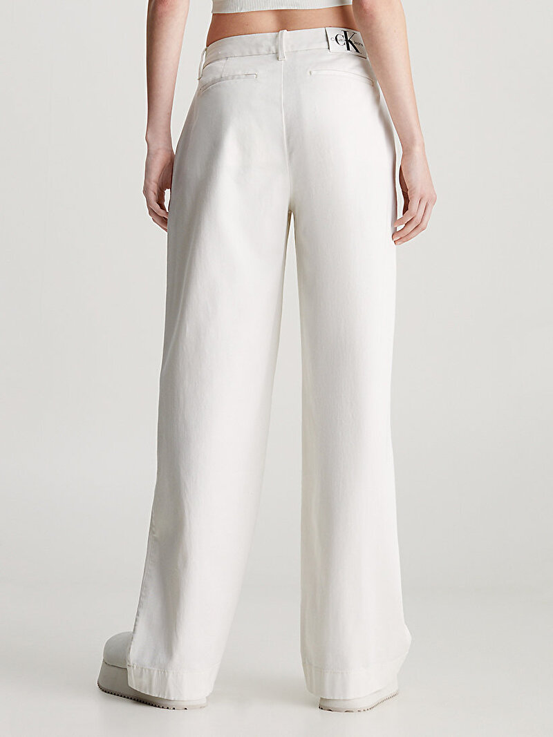 Calvin Klein Beyaz Renkli Kadın Utility Pantolon