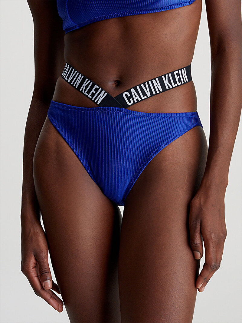 Calvin Klein Mavi Renkli Kadın High Leg Bikini Altı