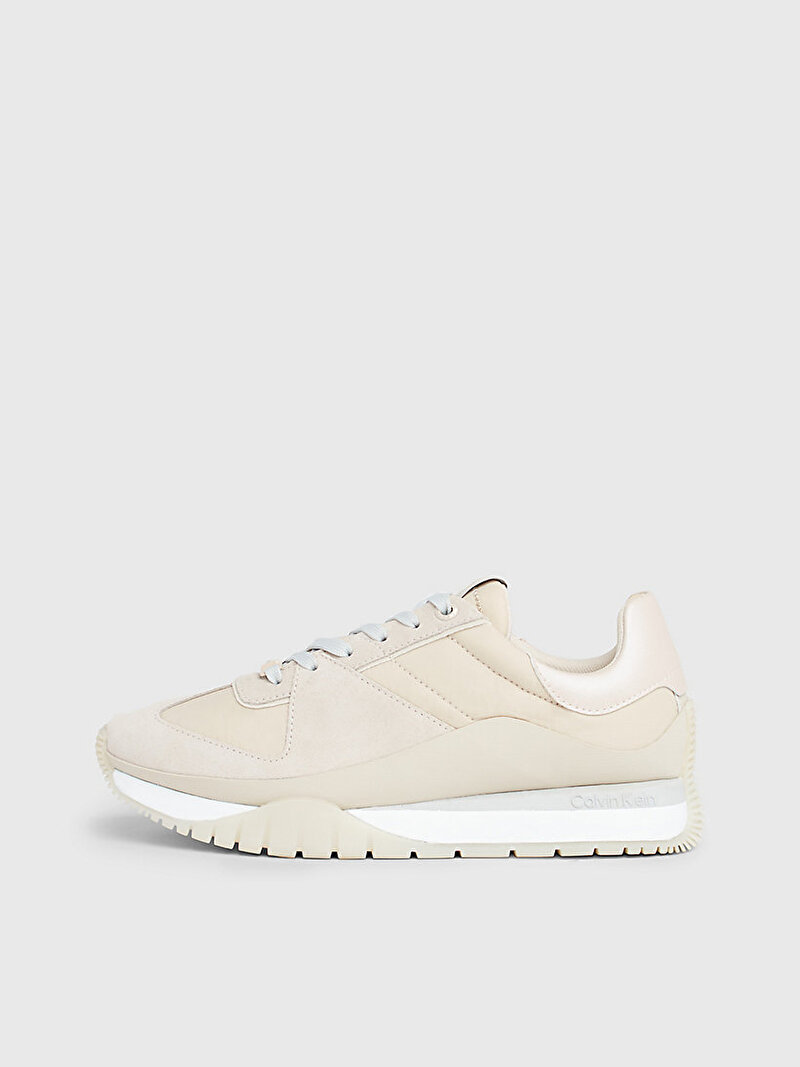 Calvin Klein Bej Renkli Kadın Runner Lace Up Sneaker