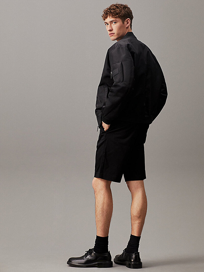 Calvin Klein Siyah Renkli Erkek Sateen Stretch Regular Şort
